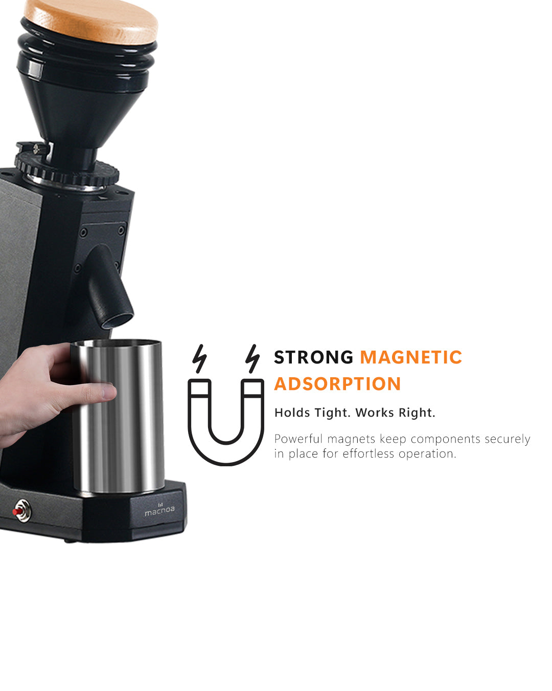 Macnoa Coffee Grinder with Adjustable diamond like carbon burr